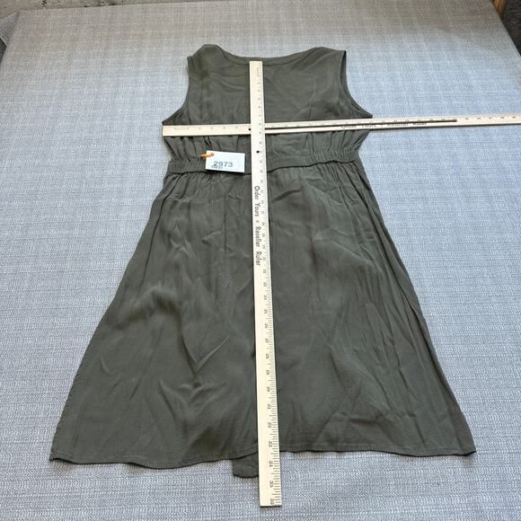 Trove Sleeveless Cardigan size XS Green Boho Sleeveless Drape Vest‎ Longline - Picture 5 of 8